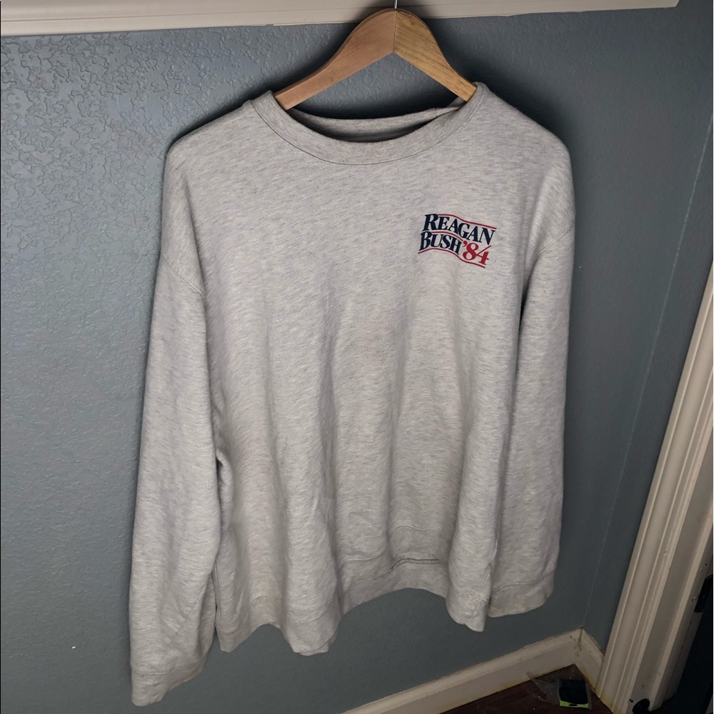 VINTAGE Reagan/bush gray sweatshirt
